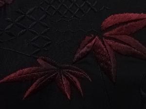 アンティーク　紅葉模様刺繍一ツ紋絵羽織